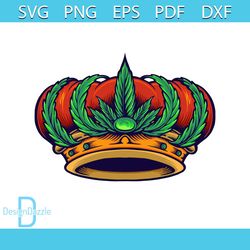 King Kush Logo Isolated Cannabis Svg, Cannabis Svg, King Hat Svg