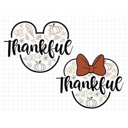 Bundle Thankful Svg, Mouse Thanksgiving Svg, Thankful Mouse Svg, Magic Castle Thanksgiving, Magic Kingdom Thanksgiving,