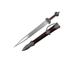 31'' Custom Handmade Damascus Steel Needle Point Viking Sword with Brass & Wood Handle Survival Sword Birthday for him,