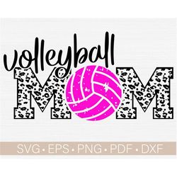 Volleyball Mom Svg, Distressed Volleyball Svg Silhouette for Cricut, Grunge Volleyball Cut File, Volleyball Mom Shirt Sv
