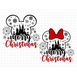 Bundle Merry Christmas Svg Png, Magic Castle Christmas Family Vacation Svg, Xmas Svg, Holiday Season, Svg Png Files For