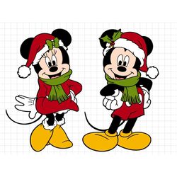 Mouse Santa Christmas Svg, Magic Castle Christmas, Christmas Squad Svg, Mickey Minnie Xmas Svg, Holiday Png Files For Cr