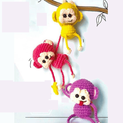MONKEY,Amigurumi,Pattern,Little,Monkey,Keychain,PDF Amigurumi Crochet