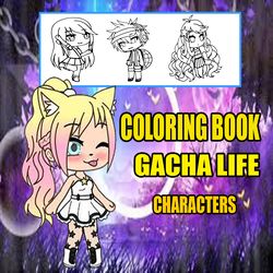 gacha life Coloring Pages Kids Printable Coloring Sheet Instant Download