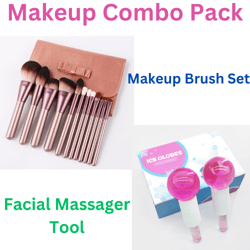 make up brush set and cooling balls combo pack(us customers)