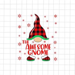 The Awesome Gnome Svg, Gnomies Buffalo Plaid Svg, Gnomies Xmas Svg, Gnomies Christmas Svg, Tattooed Gnome Christmas Svg