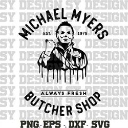 Michael Myers Butcher Shop SVG, Halloween Graphics, T-shirt Graphics