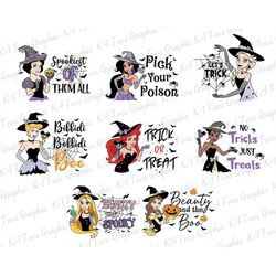 Bundle Halloween Princess SVG, Halloween Svg, Hallloween Png, Spooky Vibes Svg, Witch Png, Trick or Treat Svg, Digital D