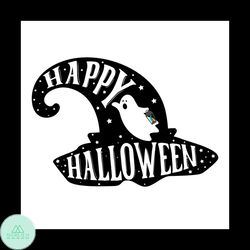 Happy Halloween Svg, Ghost Svg, Witch Hat Svg, Halloween Svg