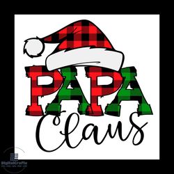 Papa Claus Svg, Christmas Svg, Checked Svg, Santa Claus Hat Svg