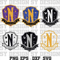 Nevermore Emblem Black & White SVG PNG PDF Jpg - Wednesday Svg, Wednesday Png, Addams Family Svg, Addams Family Png
