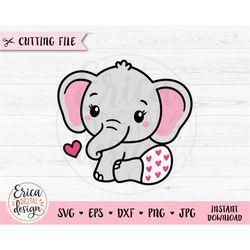 baby elephant girl svg cut file cute elephant diaper new born baby shower girl shirt bodysuit toddler silhouette cricut