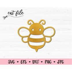 bee svg cut file cute bumble bee cutting file kawaii honeybee spring animal silhouette cricut vinyl decal baby bodysuit