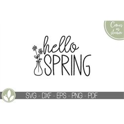 Hello Spring Svg - Spring Svg - Spring Flowers Svg - Easter Svg - Spring Shirt Svg - Easter Sign Svg - Kids Spring Svg -