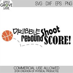 Dribble SVG - Basketball Svg - Shoot Score Svg - Hoops SVG - Dribble Rebound Svg - Sports Svg - Basketball Dribble SVG -