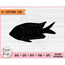 Fish SVG cut file for Cricut Silhouette Sea Animal Underwater Creature Seaworld Ocean Tropical Beach Summer Iron on Viny