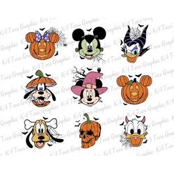 Halloween Mouse And Friends SVG Bundle, Trick Or Treat Svg, Mouse Pumpkin Svg, Boo Svg, Spooky Vibes Svg, Halloween Svg