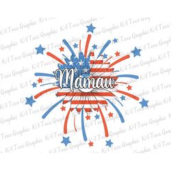 Custom America Sunflower Grandma And Kids PNG, Personalized 4th Of July Png, Mamaw Firework Patriotic PNG, Independence