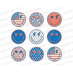 Groovy America PNG, Hippie Png, Retro Smile Face Png, Retro 4th Of July Png, Fourth Of July T Shirt Design, Independence