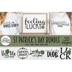 St Patrick's Day Svg Bundle - 20 Designs - St Patricks Svg - St Patrick Svg - Lucky Svg - Kids St Patrick Svg - Luck Svg