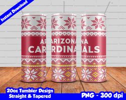 Cardinals Tumbler Design PNG, 20oz Skinny Tumbler Sublimation Template, Cardinals Tumbler Straight and Tapered Design,