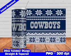 Cowboys Tumbler Design PNG, 20oz Skinny Tumbler Sublimation Template, Cowboys Tumbler Straight and Tapered Design,