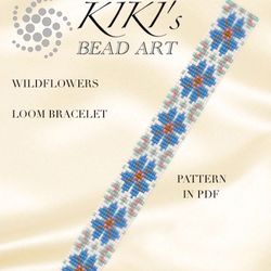 Bead Loom pattern Wild flowers LOOM bracelet bead pattern loom bracelet pattern design PDF pattern - instant download