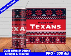 Texans Tumbler Design PNG, 20oz Skinny Tumbler Sublimation Template, Texans Tumbler Straight and Tapered Design,