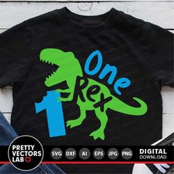 One Rex Svg, 1st Birthday Svg, Dinosaur Birthday Svg Dxf Eps Png, First Birthday Cut Files, T-Rex Shirt Design, Kids Svg