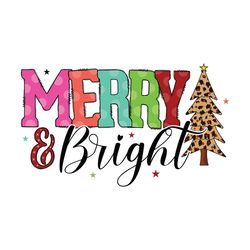 Merry And Bright Png, Christmas Png, Xmas Png, Merry Christmas Png, Christmas Gift Png