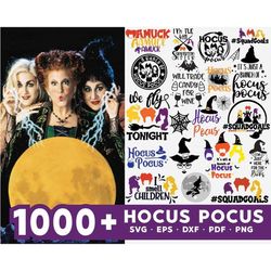 1000 Hocus Pocus SVG Bundle, Hocus Pocus PNG, Witch SVG, Witch PNG, Hocus Pocus Clipart, Sanderson Sisters Clipart
