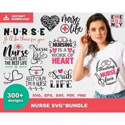 300 Nurse SVG, Nurse Life SVG, Nurse Clipart, Nurse Hat Clipart, Nurse Logo, Nurse PNG, Nurse Symbol, Nurse Hat Clipart