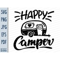 Joy happy camper SVG Cut Files PNG png, joy fun happy camper Cutting Files, vector clip-art happy camper SVG Cuttable Fi