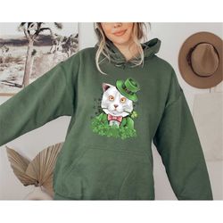 IRISH cat St Patrick's Day Sweatshirt, St. Patrick's Day Cat Shirt, Cat Leprechaun, St. Catrick's Day Shirt, Irish Cat,