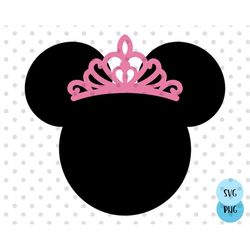 Tiara svg, tiara svg, Mouse Tiara svg, princess svg, Mouse Head SVG, Mouse bow svg, Mouse head silhouette, Family trip s