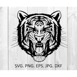 Angry tiger svg, cut file.Eyes Tiger svg.Angry tiger 2022 .Tiger T-shirt design.Vinyl Decal Plotter Svg,Eps,Png,Dxf,Jpg.