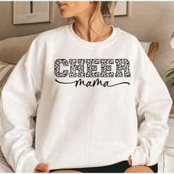 Cheer Mama Leopard Christmas Sweatshirt, Cheer MAMA Leopard Christmas Sweater, Gift For Mom, Gift For Her, Football Mama