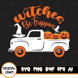 Witches Be Trippin SVG Shirt Truck SVG, Witches be Trippin svg, Halloween png, Witches be Trippin design, Witches be Tri