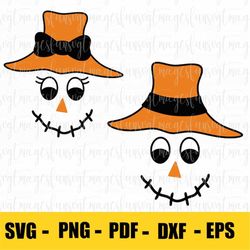 scarecrow face svg, halloween svg, scarecrow boy and girl svg, spooky svg, fall svg, halloween baby shirt svg, autumn, s