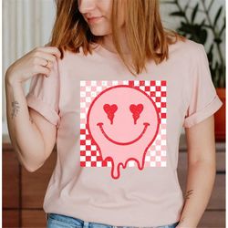 Retro Valentine t-shirt, Valentine Smiley Face, Smiley Face Heart shirt, Smiley Face Preppy shirt, Cute Valentine Shirt,