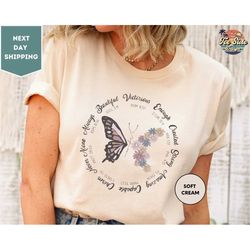 Butterfly Bible Verse Shirt, Religious Shirt, Christian Motivational Tee, Spring Tee, You Are Beautiful