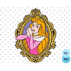 Princess SVG, Princess frame svg, mirror frame svg, sleeping princess svg, beauty svg, nap princess svg