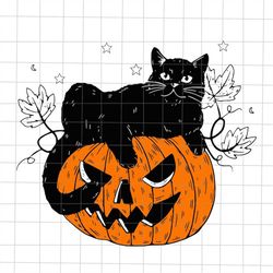 Pumpkin Black Cat Halloween Svg, Black Cat Fall Season Svg, Pumpkin Halloween Svg, Black Cat Halloween Svg, Skeletons Sv