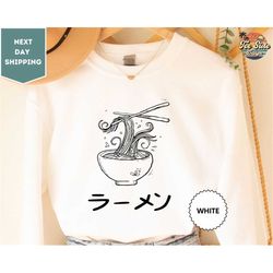 Japanese Aesthetic Sweatshirt, Japan Anime Shirt, Ramen Shirt, Noodle Shirt, Japanese Aesthetic Shirt, Anime Lover Gift