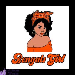 Bengals Girl Svg, Cincinnati Bengals Football Team Svg, Sport svg, Black Girl Svg