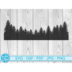 Pine Trees SVG, Forest Silhouette SVG, Camping Sign Svg, Forest Clipart, Background Svg, Forest Vector, Forest Cut File,