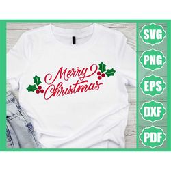Merry Christmas SVG, Mistletoe svg, Sign, Winter SVG, Snowflakes svg, Christmas svg, Holiday svg, Cut File for Cricut, S