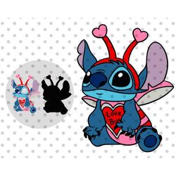Lovebug svg, Stitch in Love Svg,