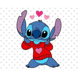 Stitch in Love Svg, Stitch Cupid svg, Heart svg,  VDay svg, valentines day svg
