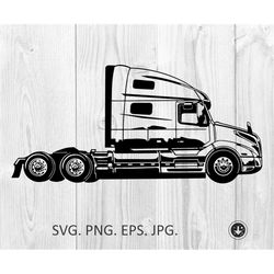 Semi Large truck SVG file,truck svg,png,large truck t shirt,Cut file,Silhouette Poppy Truck Clipart,Semi Truck Cab Eps T